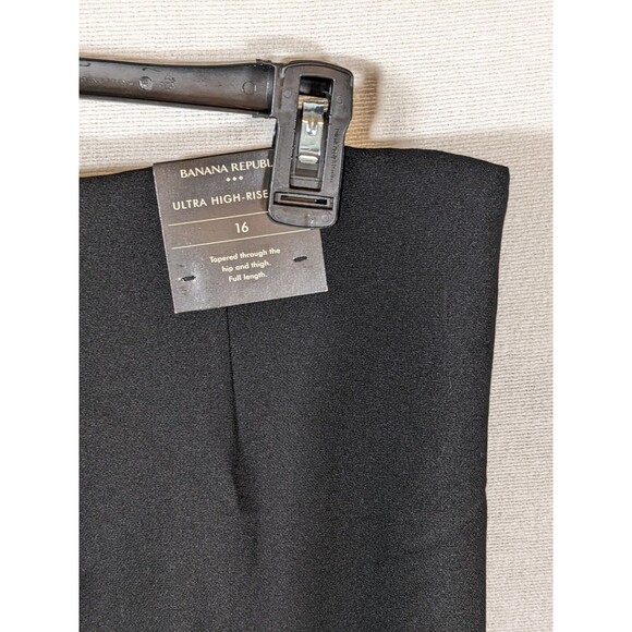 Banana Republic Womens Size 16 NWT Ultra-High Rise Tapered Pants Black 817461 - Picture 5 of 11